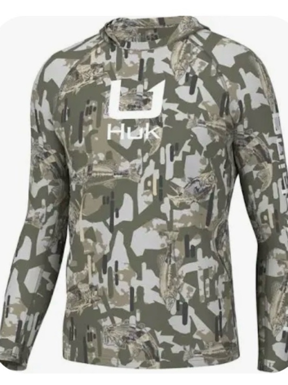 Huk KC Icon Apex Vert Long Sleeve Hoodie Moss Large